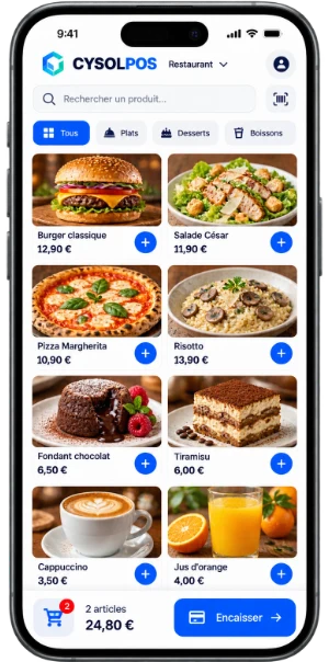 Teléfono con la pantalla de venta de CYSOL